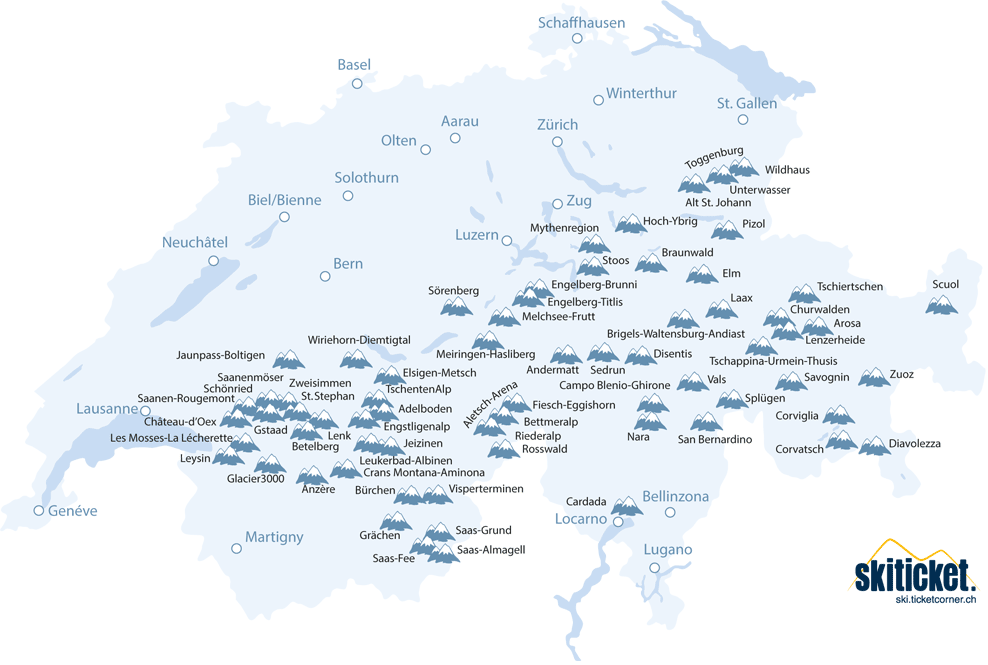 Skigebiete Schweiz 2012/13