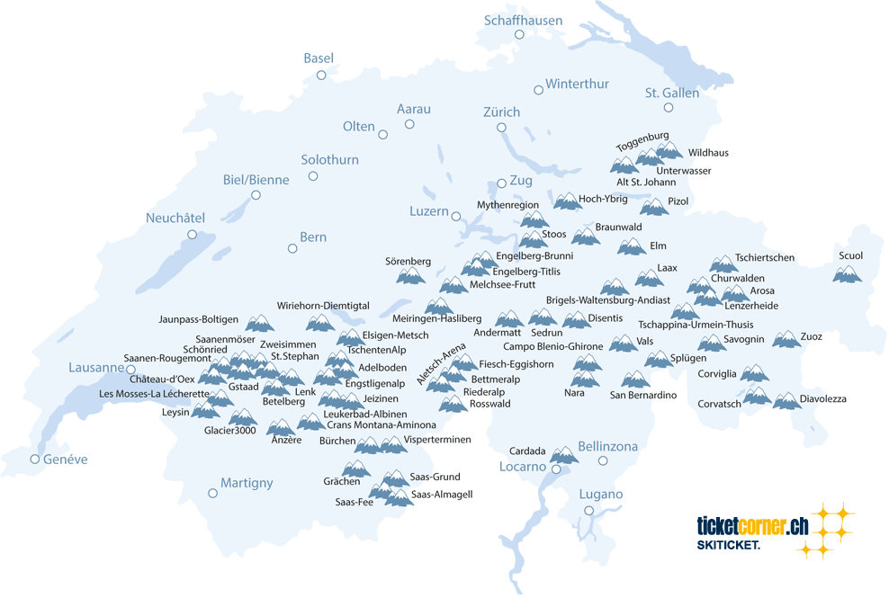 Skigebiete Schweiz 2013/14