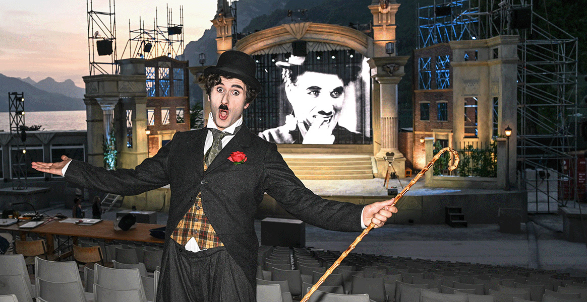 Steven Armin Novak in seiner Rolle als Chaplin