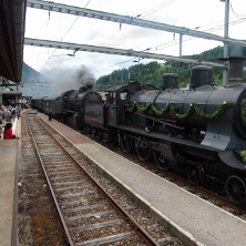 Dampffahrt auf der Gotthard-Bergstrecke