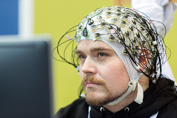 Virtuelles Rennen mit Gedankensteuerung