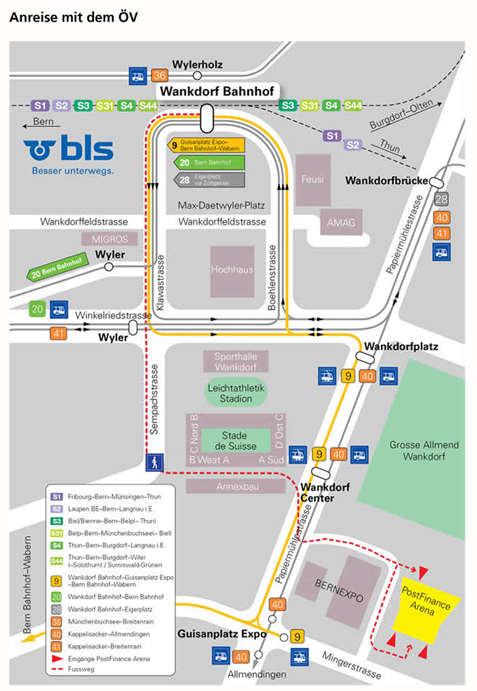 Anfahrt mit &ouml;ffentlichen Verkehrsmitteln